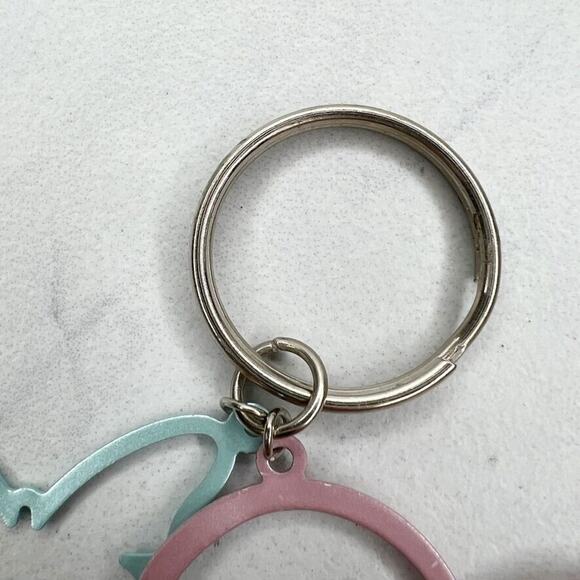 Pastel Pink and Blue Heart Love Butterfly Cut Out Keychain Keyring - Picture 7 of 9